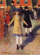 William Glackens Children Roller Skating oil painting